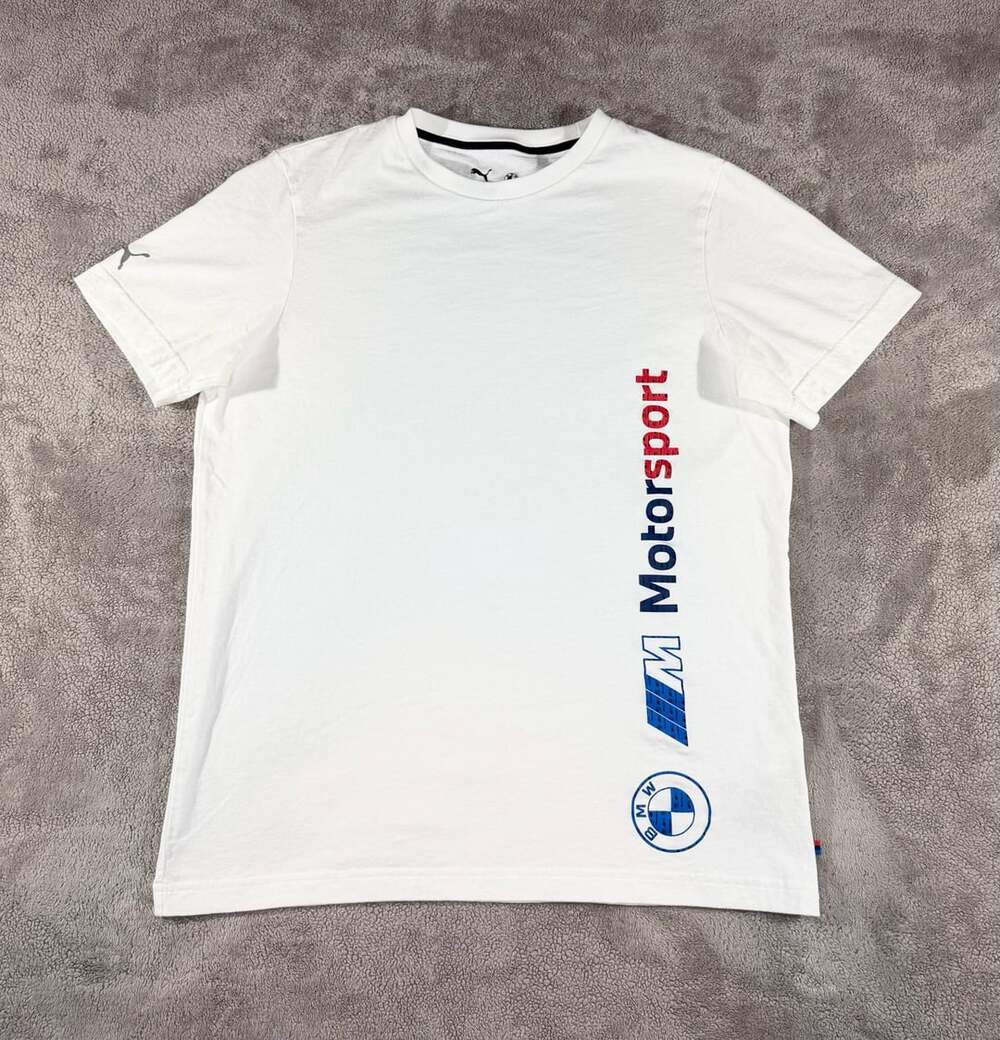 Puma BMW M Motorsport Men's Logo Tee White Size M